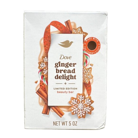 Dove Limited Edition Holiday Treats Beauty‎ Bar Soap, Ginger Bread Delight, 5 Oz - Picture 1 of 6